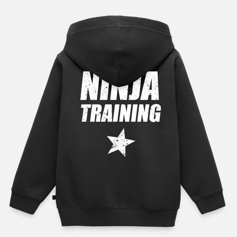 Ninja Warrior - Ninja-Training - Kinder Premium Organic Hoodie - Schwarz