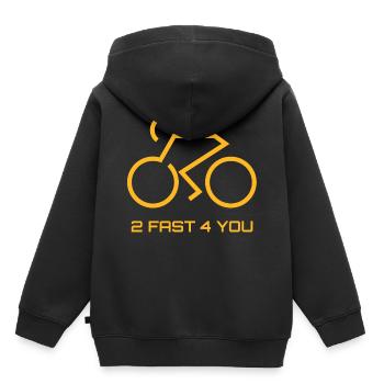 coureur - Sweat Premium à capuche enfant bio - noir - Dos - AI Model Kid Male (0cm)