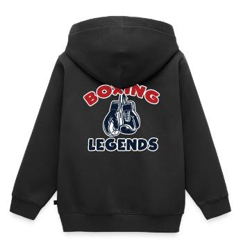 Boxen Kampfsport Handschuhe Geschenkidee - Kinder Premium Organic Hoodie - Schwarz - Hinten - AI Model Kid Male (0cm)