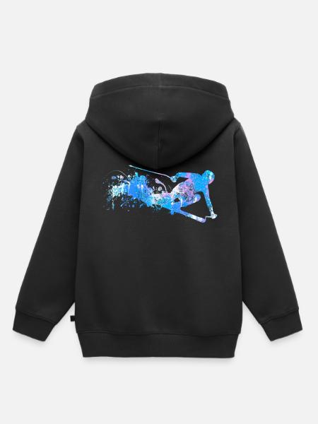 Ski - Kinder Premium Organic Hoodie - Schwarz