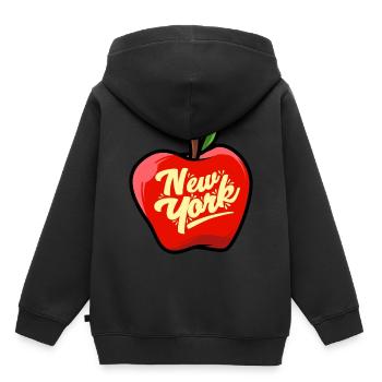 New York Big Apple Symbole Cadeau Cooles - Sweat Premium à capuche enfant bio - noir - Dos - AI Model Kid Male (0cm)