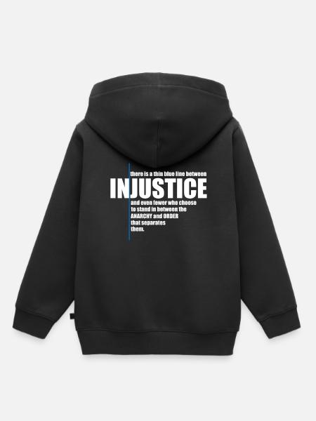 UNGERECHTIGKEIT! GESCHENKIDEE - Kinder Premium Organic Hoodie - Schwarz