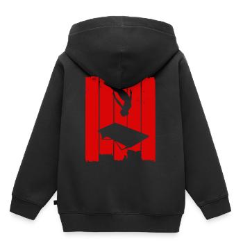 trampoline gymnastics gift for jumpers - Kids Premium Organic Hoodie - black - Back - AI Model Kid Male (0cm)