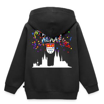 Köln Alaaf Stadtbild,Karneval Fastnacht shirt fun - Kinder Premium Organic Hoodie - Schwarz - Hinten - AI Model Kid Male (0cm)