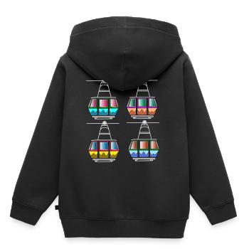 Téléphérique du téléphérique Seillieft Bergbahnen - Sweat Premium à capuche enfant bio - noir - Dos - AI Model Kid Male (0cm)