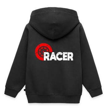 Auto - Kinder Premium Organic Hoodie - Schwarz - Hinten - AI Model Kid Male (0cm)