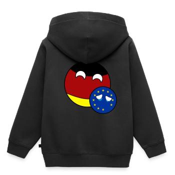 Country Ball Germany EU - Brexit - Kids Premium Organic Hoodie - black - Back - AI Model Kid Male (0cm)