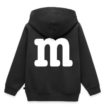 MM Costume Groupe Costume Carnaval Carnaval - Sweat Premium à capuche enfant bio - noir - Dos - AI Model Kid Male (0cm)