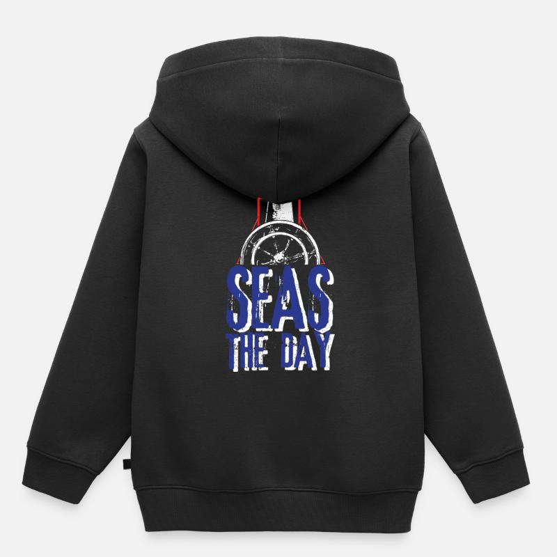 Voile - Sweat Premium à capuche enfant bio - noir
