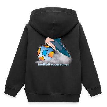 football Fußball Fussball Ball Fußballschuhe - Kinder Premium Organic Hoodie - Schwarz - Hinten - AI Model Kid Male (0cm)