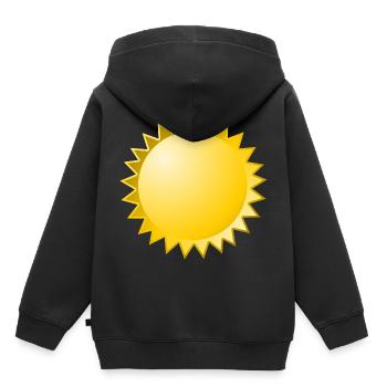 soleil - Sweat Premium à capuche enfant bio - noir - Dos - AI Model Kid Male (0cm)