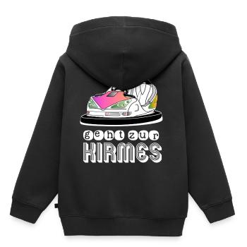 Kirmes Fahrgeschäft autoscooter Boxauto - Kinder Premium Organic Hoodie - Schwarz - Hinten - AI Model Kid Male (0cm)