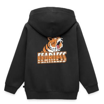 tigre - Sweat Premium à capuche enfant bio - noir - Dos - AI Model Kid Male (0cm)