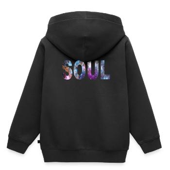 Âme cosmique - Sweat Premium à capuche enfant bio - noir - Dos - AI Model Kid Male (0cm)
