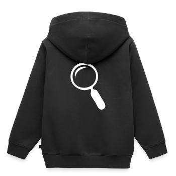 Lupe - perfektes Design - Kinder Premium Organic Hoodie - Schwarz - Hinten - AI Model Kid Male (0cm)