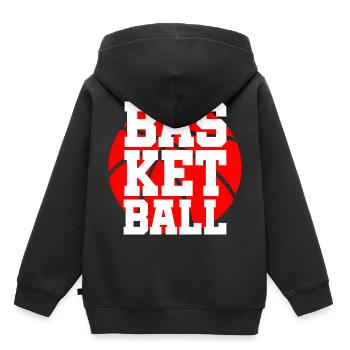 Basket-ball Slam Dunk Rebound cadeau - Sweat Premium à capuche enfant bio - noir - Dos - AI Model Kid Male (0cm)