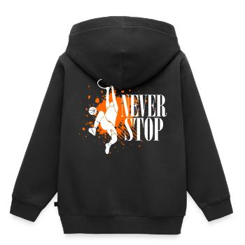 Basketball Korb Sport Geschenkidee - Kinder Premium Organic Hoodie - Schwarz - Hinten - AI Model Kid Male (0cm)