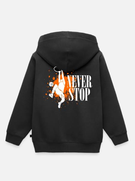 Basketball Korb Sport Geschenkidee - Kinder Premium Organic Hoodie - Schwarz