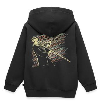 Music trombone - Kids Premium Organic Hoodie - black - Back - AI Model Kid Male (0cm)