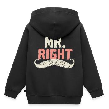 M. Droite - Sweat Premium à capuche enfant bio - noir - Dos - AI Model Kid Male (0cm)
