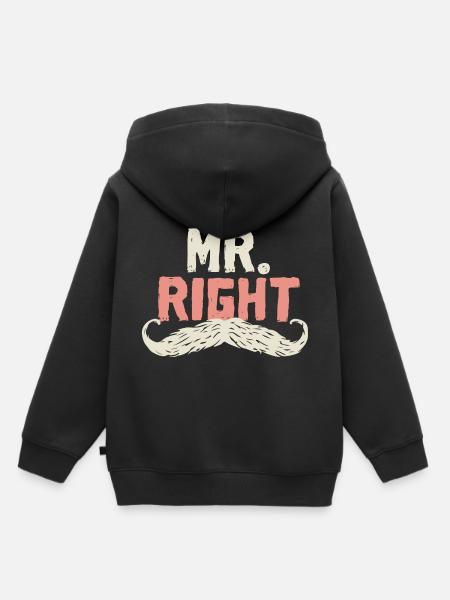 Mr. Right - Kinder Premium Organic Hoodie - Schwarz