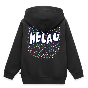 helau carnaval confettis carnaval t-shirt fascisme - Sweat Premium à capuche enfant bio - noir - Dos - AI Model Kid Male (0cm)