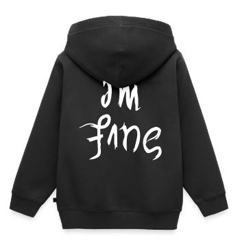 kpop - Kinder Premium Organic Hoodie - Schwarz - Hinten - AI Model Kid Male (0cm)