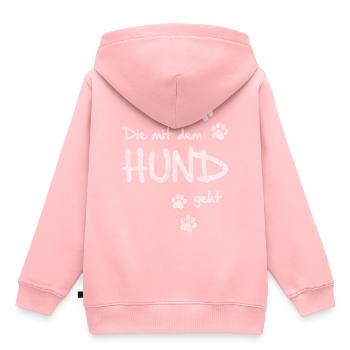 Faire une promenade - Sweat Premium à capuche enfant bio - rose - Dos - AI Model Kid Female (0cm)
