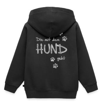 Faire une promenade - Sweat Premium à capuche enfant bio - noir - Dos - AI Model Kid Male (0cm)