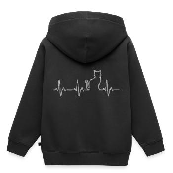 Cat lover - Kids Premium Organic Hoodie - black - Back - AI Model Kid Male (0cm)