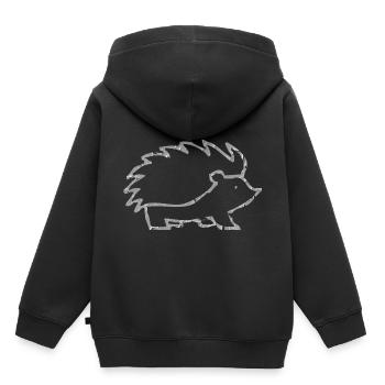 Hedgehog - Kinder Premium Organic Hoodie - Schwarz - Hinten - AI Model Kid Male (0cm)