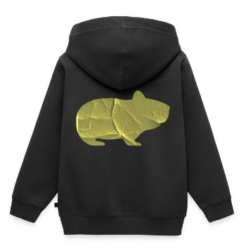 Hamster - Kinder Premium Organic Hoodie - Schwarz - Hinten - AI Model Kid Male (0cm)