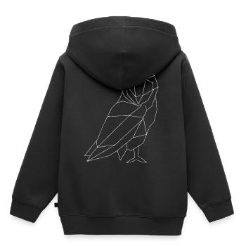 Owl - Kinder Premium Organic Hoodie - Schwarz - Hinten - AI Model Kid Male (0cm)