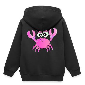 Crabs - Berta the Snap Crab - Kids Premium Organic Hoodie - black - Back - AI Model Kid Male (0cm)