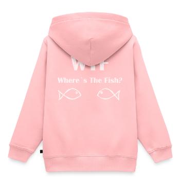 Fishing - Kinder Premium Organic Hoodie - Rosa - Hinten - AI Model Kid Female (0cm)