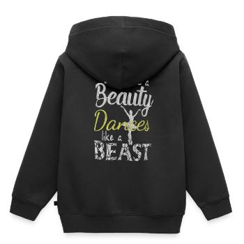 dansant - Sweat Premium à capuche enfant bio - noir - Dos - AI Model Kid Male (0cm)