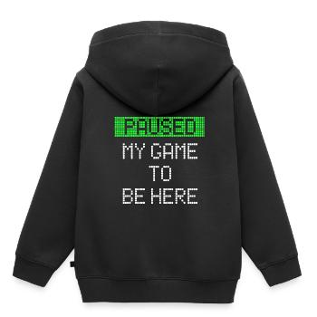 jeu en ligne - Sweat Premium à capuche enfant bio - noir - Dos - AI Model Kid Male (0cm)