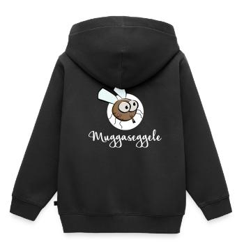 Swabian Muggaseggele Schwabischer dialect - Kids Premium Organic Hoodie - black - Back - AI Model Kid Male (0cm)