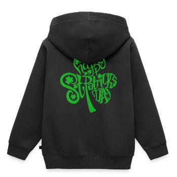 St. Patrick's Day - Kids Premium Organic Hoodie - black - Back - AI Model Kid Male (0cm)