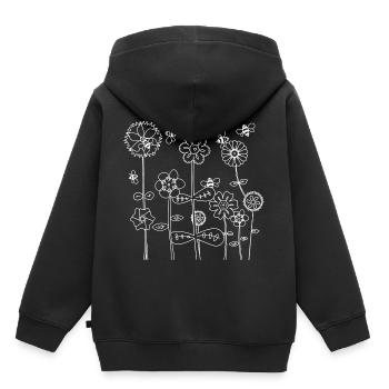 Abeilles à la recherche de nectar de fleur - Sweat Premium à capuche enfant bio - noir - Dos - AI Model Kid Male (0cm)
