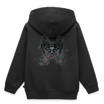 Gothic Monster Skull Paint Splatter Art - Kids Premium Organic Hoodie - black - Back - AI Model Kid Male (0cm)