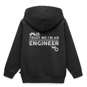 engineer - Kinder Premium Organic Hoodie - Schwarz - Hinten - AI Model Kid Male (0cm)
