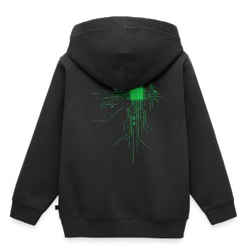jeu en ligne - Sweat Premium à capuche enfant bio - noir - Dos - AI Model Kid Male (0cm)
