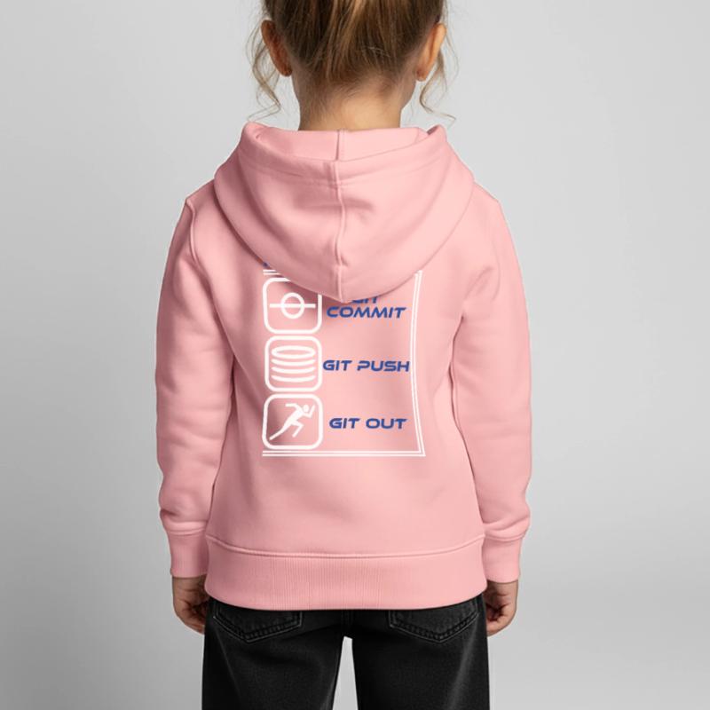 "Im Falle eines Feuers Git Commit Git Push Git Kinder Premium Organic Hoodie