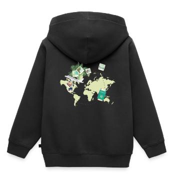 Reisen - Kinder Premium Organic Hoodie - Schwarz - Hinten - AI Model Kid Male (0cm)
