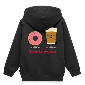 L’amitié - Sweat Premium à capuche enfant bio - noir - Dos - AI Model Kid Male (0cm)