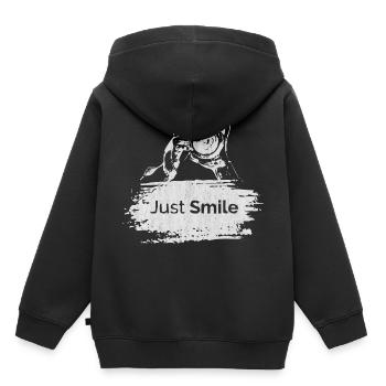 appareil photo - Sweat Premium à capuche enfant bio - noir - Dos - AI Model Kid Male (0cm)