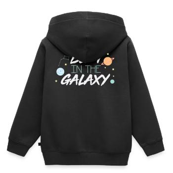 Univers - Sweat Premium à capuche enfant bio - noir - Dos - AI Model Kid Male (0cm)