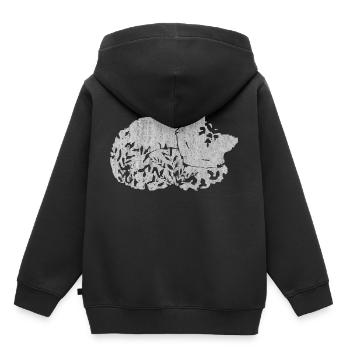Renards, renards - Sweat Premium à capuche enfant bio - noir - Dos - AI Model Kid Male (0cm)
