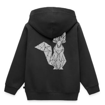 Renards, renards - Sweat Premium à capuche enfant bio - noir - Dos - AI Model Kid Male (0cm)